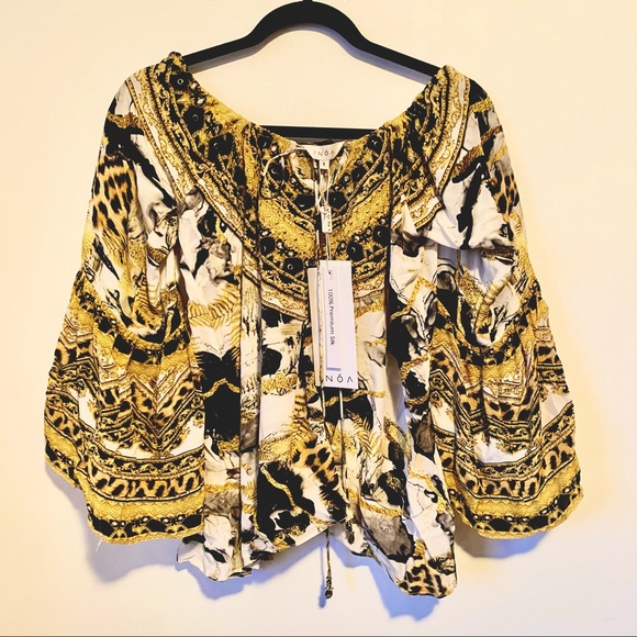 INOA Tops - INOA WOMENS SILK Gypsy Top Size 1 (size 10-12)